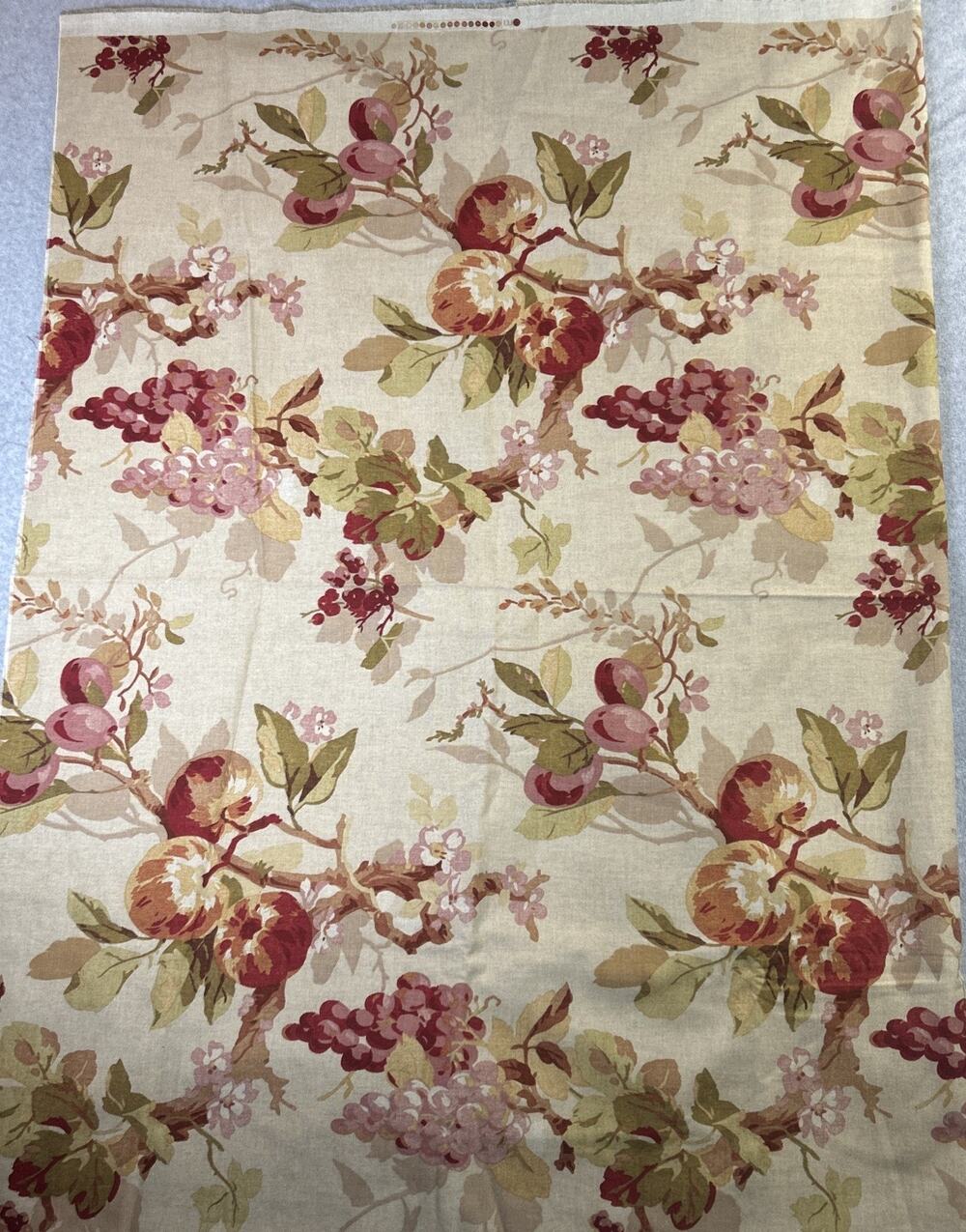Richloom Platinum Collection Fruit Floral Upholstery Fabric 82.5x50 Remnant